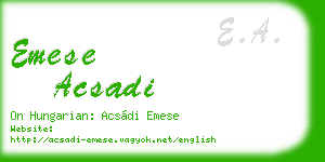 emese acsadi business card