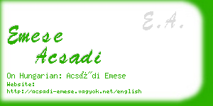 emese acsadi business card